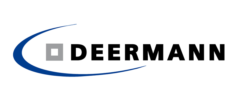 Logo von Deermann, bestehend aus einem grafischen Element und dem Schriftzug "DEERMANN" in Schwarz.