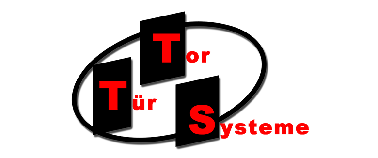 Logo von "TTS" mit den Worten "Tor für Systeme" in schwarzer und roter Schrift auf weißem Hintergrund.